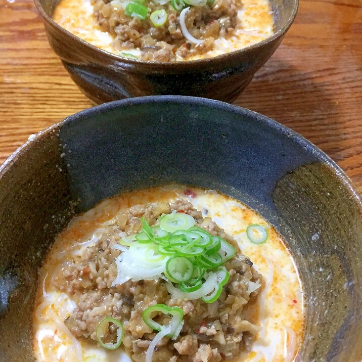 しらたきでダイエット辛口牛乳担々麺♪